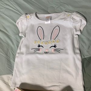 Gymboree Bunny top with floral skort